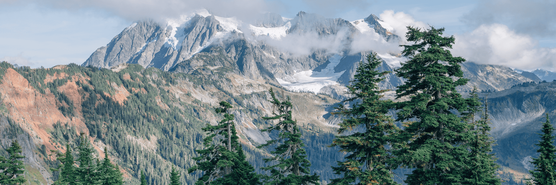 mountain with snow on it